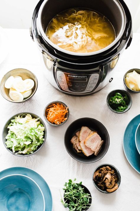 Build-Your-Own Ramen Party to Celebrate Chinese New Year | The Inspired Home | The Inspired Home Ramen Party, Bellini Bar, Party Champagne, Ramen Bar, Chinese New Year Party, Homemade Ramen, Noodle Bar, Year Of The Dog, Fruit Puree