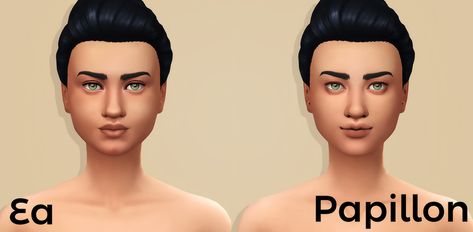 viiavi — PAPILLON; default + nondefault skin blend for all... Skin Overlay, Sims 4 Decades Challenge, The Sims 4 Skin, Makeup Cc, Skin Details, Sims 4 Game Mods, Sims 4 Cc Skin, Sims 4 Mm, The Sims 4 Download