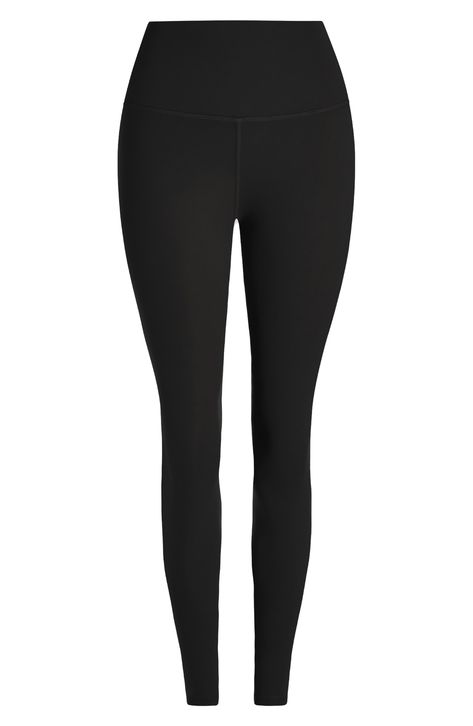 A wide waistband adds to the sublime comfort of leggings that are buttery-soft with light compression to provide support for every move you make. 24" inseam; 8" leg opening; 10 1/2" front rise; 12 1/2" back rise (size Medium) Pull-on style 75% polyester, 25% elastane Machine wash, dry flat Imported Black Leggings With Pockets, Sully Costume, Dream Pants, Grey Knee High Boots, Lulu Lemon Leggings, Black Leggins, Black Lululemon Leggings, Lululemon Black Leggings, Legging Shorts