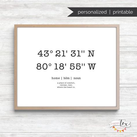 Home Definition, Latitude Longitude Sign, Gps Coordinates Sign, Coordinates Sign, Coordinates Gift, Motivational Quotes For Women, Personalized Housewarming Gifts, Best Housewarming Gifts, Latitude Longitude