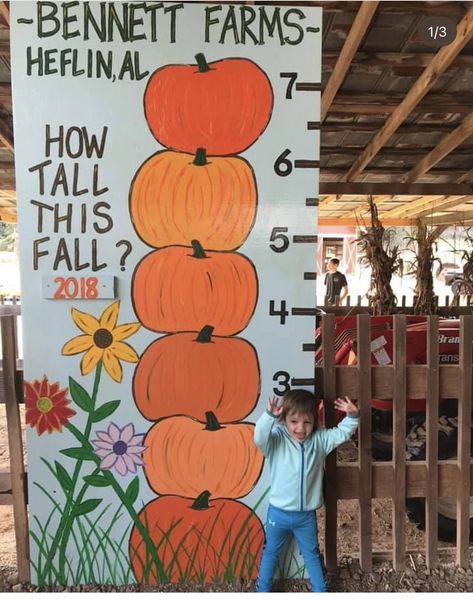 Town Halloween Festival, Farm Theme Halloween Party, Fall Fest Arts And Crafts, School Fall Carnival Decorations, Fall Festival Cutouts, Harvest Festival Backdrop, How Tall This Fall Pumpkin Patch, Pumpkin Patch Yard Display, Pumpkin Patch Fall Festival