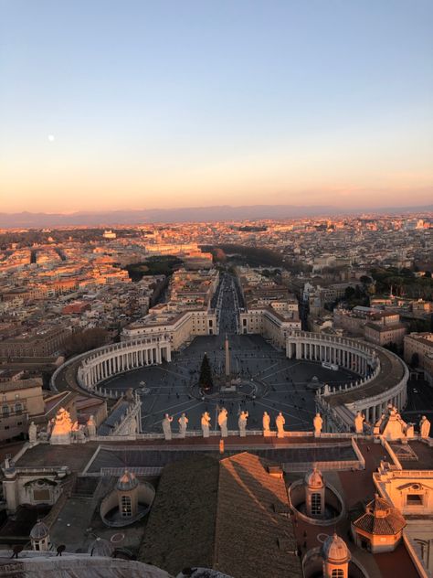 St. Peter’s basilica St Peters Basilica Aesthetic, St Peters Square, St. Peter’s Basilica, Saint Peter Square, St Peters Basilica, St Peters, Saint Peter, Sunset City, European Architecture