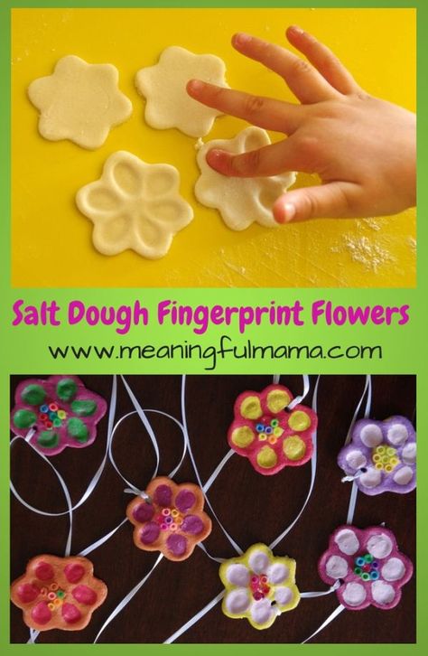 These are super fun kids crafts that my kids love to do! Salt Dough Fingerprint Flowers, perfect for kids to make for Mother's Day gifts too! Fingerprint Flowers, Salt Dough Crafts, Mothers Day Crafts For Kids, Daycare Crafts, Crafty Kids, Salt Dough, Childrens Crafts, Fun Crafts For Kids, Mothers Day Crafts