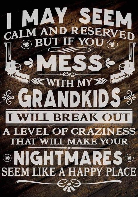 Grandkids Sign, Grandkids Quotes, Granddaughter Quotes, Proud Of My Son, Senior Humor, Grandma Quotes, Dont Mess With Me, Cricut Projects Beginner, Cricut Projects Vinyl