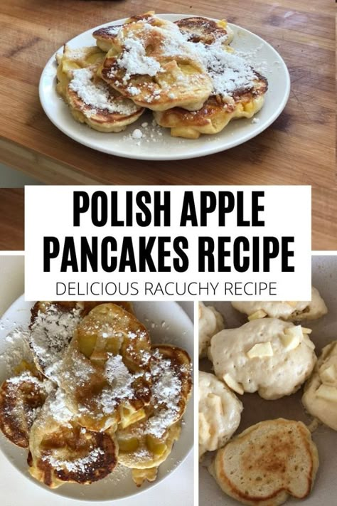 Polish Apple Pancakes Racuchy Recipe That Tastes Like Poland! Polish Meals, Polish Breakfast, Apple Pancake Recipe, Polish Food Recipes, Poland Food, Polish Dishes, Polish Desserts, Polish Foods, Apple Pancakes