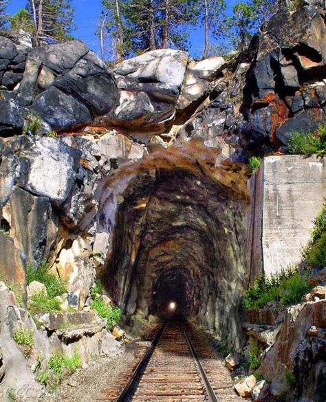 Donner Pass Summit tunnels, California-Abandoned train link under the Sierra Nevada Mountains - Abandoned Spaces Central Pacific Railroad, Abandoned Railroad, Train Tunnel, Abandoned Train, Scenic Railroads, Union Pacific Railroad, Drone Footage, Sierra Nevada Mountains, Railroad Photos