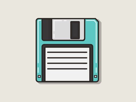 Tech Icons, Mobile App Icon, Book Cover Design Inspiration, 80s Design, Floppy Disk, Computer Art, Low Tech, Illustrator Illustration, App Logo