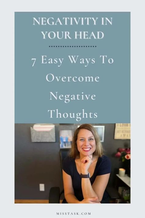 Let’s chat about kicking that negativity to the curb and saying good-bye. Here are 7 Easy Ways to Overcome Negative Thoughts. We are a product of our beliefs. Combat your biggest negative thought with a positive affirmation or mantra. How are you able to change the words that you say to yourself? Positive Affirmation, Negative Thoughts, Positive Affirmations, Business Tips, Mantra, Affirmations, Let It Be