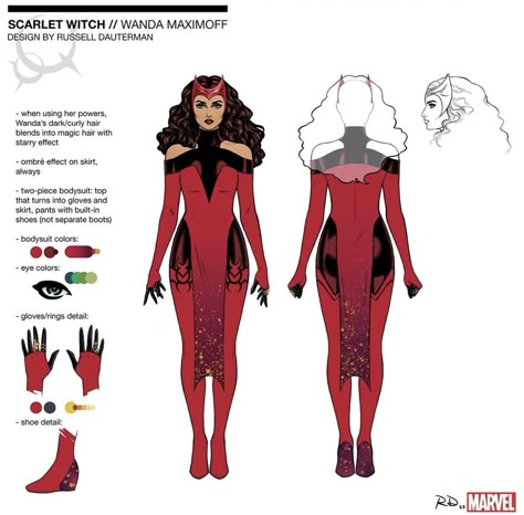 Russell Dauterman, Hellfire Gala, Scarlet Witch Costume, Scarlet Witch Comic, The Scarlet Witch, Witch Series, Witch Cosplay, Keep It Going, Gala Design