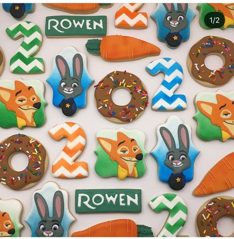 Birthdays Themes, Zootopia Birthday Party, Zootopia Birthday, Zootopia Party, Petting Zoo Party, Zoo Party, Disney Party, Birthday Cookies, Zootopia