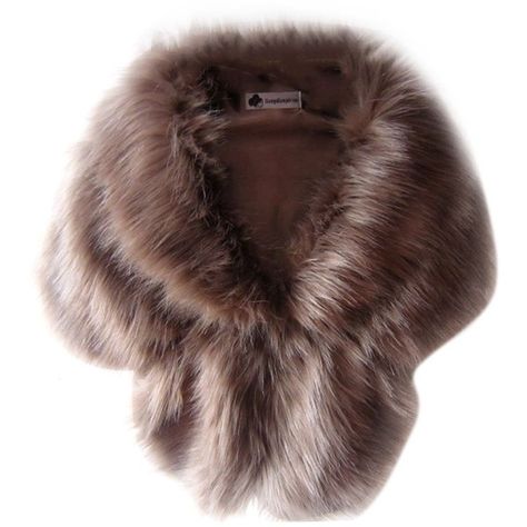 Sunsent Luxury Women's Classic Faux Fox Fur Soft Short Sleeve Shawls... ($18) ❤ liked on Polyvore featuring outerwear, fox fur shawl, fox fur cape, brown cape, faux-fur cape and brown shawl Fur Cape Outfit, Shrug Scarf, Wrap Shrug, Brown Shawl, Autumn Dresses, Wedding Coat, Faux Fur Wrap, Long Shawl, Winter Fur Coats