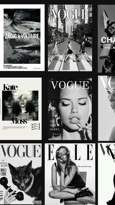 Bedroom Wall Collage, Pinterest Room Decor, Poster Room, Model Inspo, Vogue Covers, Model Aesthetic, Room Posters, Magazine Covers, Black Aesthetic