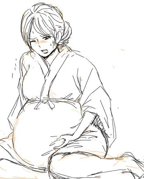 Pregnant Women Poses, Pregnant Poses Drawing Reference, Pregnant Ych, Pregnant Person Drawing Reference, Pregnant Body Drawing, Pregnant Manga Birth, Pregnant Oc Drawing, Pregnant Drawing Base, Pregnant Oc Art