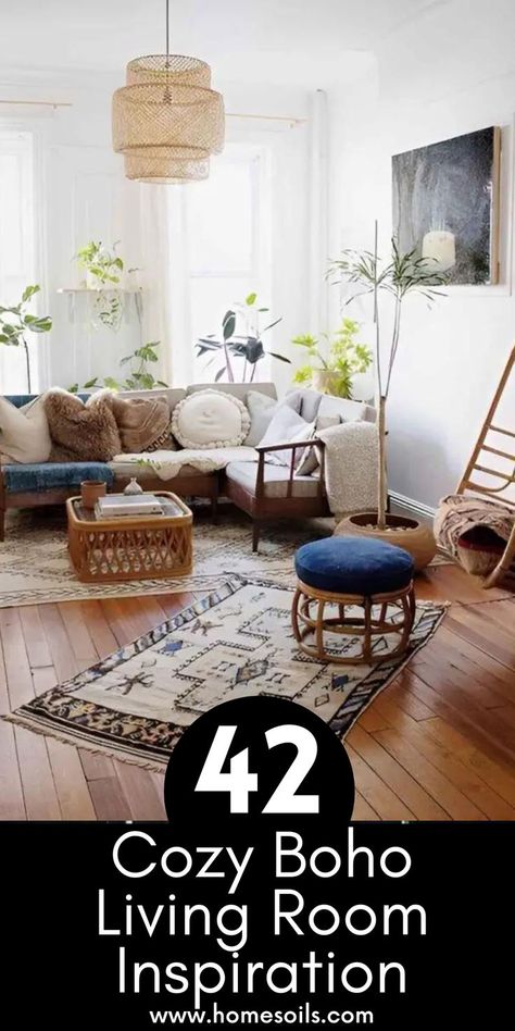 Explore 42 cozy Boho living room ideas that blend comfort and eclectic style. From layered textures to vibrant patterns, these inspirations create a warm, inviting space perfect for relaxation and creativity. Embrace the Bohemian vibe in your living room decor. Bohemian Wall Decor Living Room, Boho Remodel, Scandi Boho Living Room, Boho Transitional, Layered Textiles, Boho Hippie Home, Rec Rooms, Boho Decor Ideas, Boho Living Room Inspiration