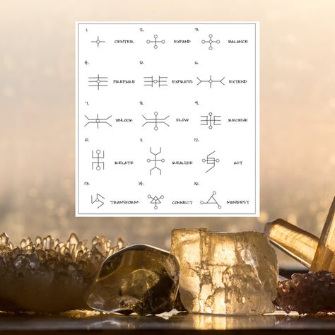 Introduction to Sacred Circuitry's 15 SymbolsSacred Circuitry is a powerful system of 15 energetic symbols channeled by Bashar, an interdimensional entity offering spiritual guidance and teachings. These symbols serve as keys to un... Energetic Symbols, Vibration Tattoo, Vibrational Frequency, Spiritual Symbols, Higher Consciousness, Embrace Change, Spiritual Guidance, Crystal Collection, New Opportunities