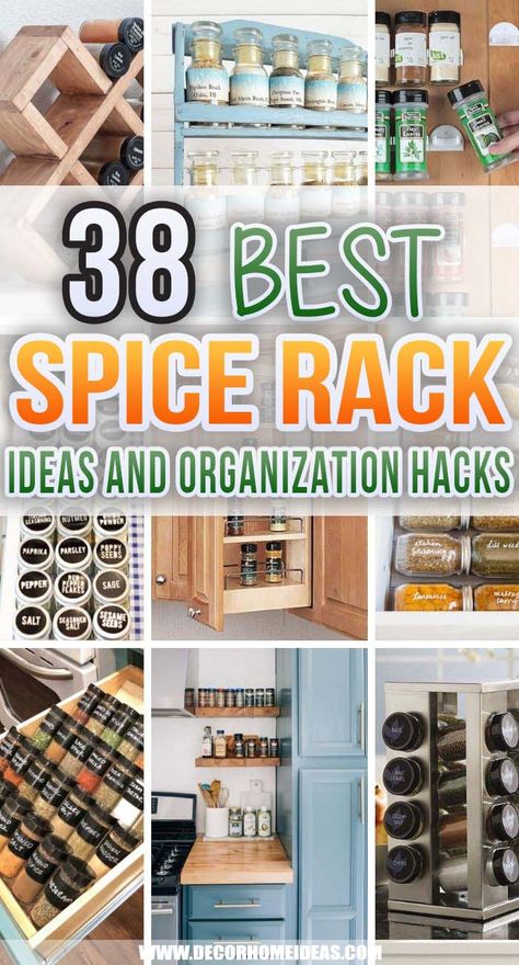 Spice Rack For Corner Cabinet, Large Spice Rack Ideas Diy, Season Rack Ideas, Spice Rack On Fridge, Spice Organization In Cabinet, Ideas For Spices Storage, Small Space Spice Storage, Spice Rack Ideas Small Spaces, Organizing Spices In Small Cabinet