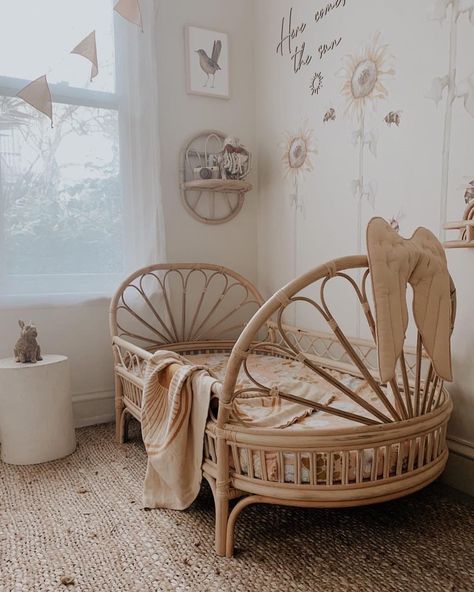 Rattan furniture & homewares’s Instagram post: “Tilly rattan toddler beds are back in stock. This will be the last delivery of these beauties until next year ♡” Puppy Bed, Day Beds, Rattan Bed, Bed Cushion, Toddler Girl Room, Baby Room Inspiration, Nursery Room Inspiration, Ideas Hogar, Nursery Baby Room