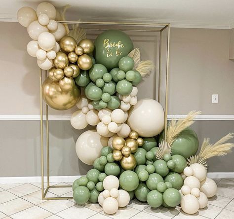 Eucalyptus Party, Deco Ballon, Jungle Birthday Party, Gold Confetti Balloons, Balloon Chain, Wedding Shower Decorations, Balloon Kit, Green Balloon, Birthday Balloon Decorations