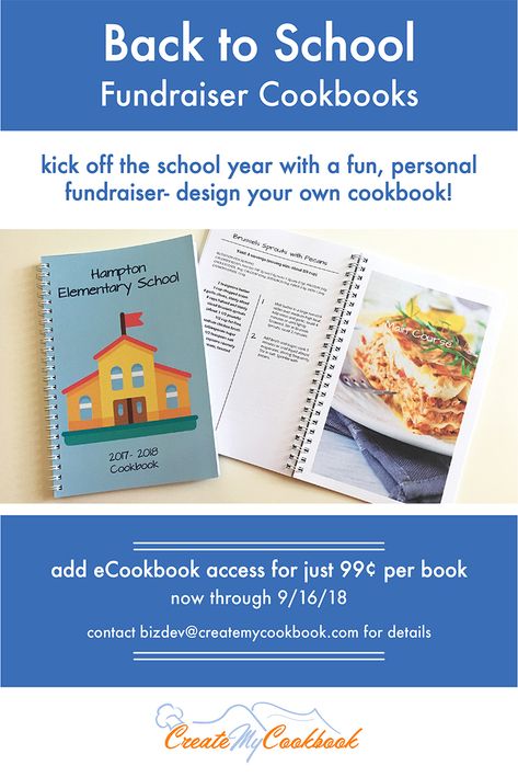 School Cookbook Fundraiser, Cookbook Fundraiser, Unique Fundraisers, Pto Ideas, School 2017, Make School, School Fundraisers, Famous Books, Learn To Cook