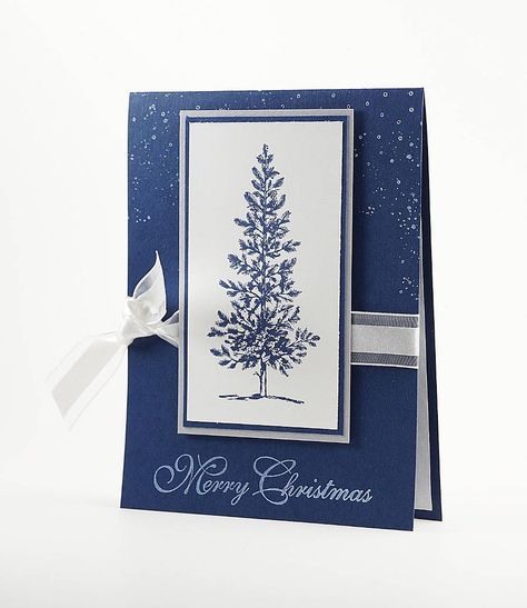 Beautiful Christmas Cards Handmade Zazzle, Clean And Simple Christmas Cards Layout, Mens Christmas Cards Handmade, Stampin Up Christmas Cards Wedding Stationery, Clean And Simple Christmas Cards 2022, Hand Made Winter Cards, Clean And Simple Xmas Cards, Christmas Cards With Trees On, Stamp It Up Christmas Cards