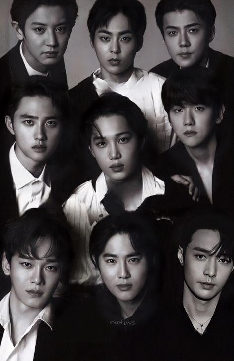 Exo Group Photo, Exo Group, Exo Background, Exo Album, Exo Lockscreen, Exo Ot12, Exo Korean, Exo Kyungsoo, 17 Kpop