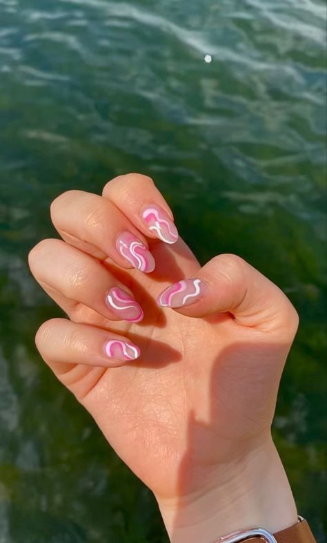 Design Summer Nails, Summer Almond Nails, Summer Nails Art Designs, Almond Nails Designs Summer, Beginner Nail Designs, Fall Almond Nails, Almond Shaped Nails Designs, Summer Nails Art, Acrylic Nails Almond Shape