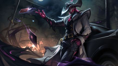 ArtStation - League of Legends - Crime City Nightmare Twisted Fate Splash Illustration, Edward Chee Twisted Fate Skins, Jack Of Hearts, Twisted Fate, Final Fantasy Vi, Red Card, Riot Games, Blood Moon, Lol League Of Legends, Wild West