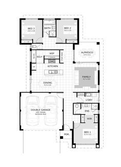 Single Storey 3 Bedroom House Plans, Narrow 3 Bedroom House Plans, Small House Floor Plans 3 Bedroom Layout, 3 Bedroom House Plans Australia, Duplex House Plans Single Story, Small 3 Bedroom House Plans One Story, Single Storey Floor Plan, 3 Bedroom Bungalow Floor Plans, Single Story House Floor Plans