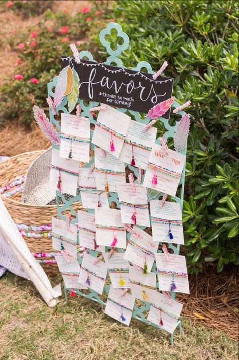 Boho Beach Bash | CatchMyParty.com Bohemian Birthday Party, Bohemian Birthday, Coachella Party, Glamping Party, Boho Birthday Party, Beach Spa, Fall Birthday Parties, Spa Birthday, 13th Birthday Parties