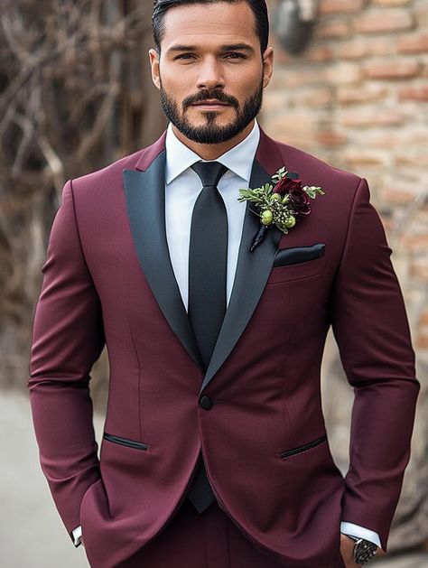 Make a bold statement with our deep burgundy tuxedo. Visit our website to discover more.  

#GroomStyle #BoldElegance #menssuitstyle #mensfashion #menssuits #mensstyle #suitstyle #suits #menstyle #suitup #menswear #suitandtie #men #dapperfashion #style #suitsformen #mensfashionblog #suited Burgundy Grooms Suit, Groom Suit Burgundy, Burgundy Suit Men, Red Suits, Mens Suit Style, Grooms Suit, Graduation Suits, Groom Suits, Burgundy Tuxedo