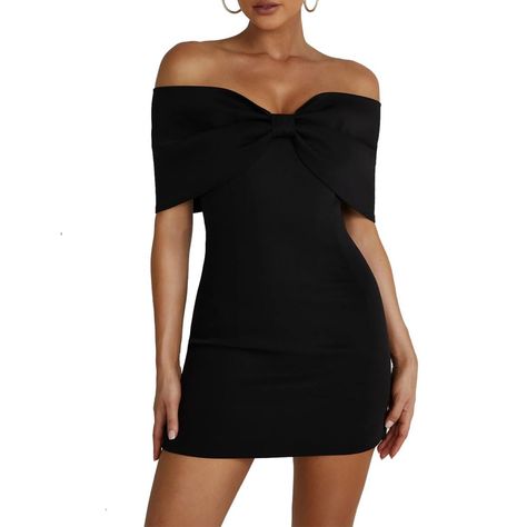 PRICES MAY VARY. Elegant short off the shoulder dress with bow : Choose between red, black, or white to match your style and occasion, adding a touch of mystery or vibrancy to your look. off the shoulder dresses for women formal Off-Shoulder Design: The off-shoulder design adds a playful and flirtatious twist to the dress, showcasing your skin in a subtle yet enticing way. Bow Detail: The bow detail adds a unique and trendy touch to the bow mini dress, showcasing your sense of fashion and allure Off The Shoulder Homecoming Dress Short, Bow Formal Dress, Classy Short Black Dress, Short Red Dress Formal, White Bow Dress, Off The Shoulder Homecoming Dress, Formal Dress Short, Mini Dress Backless, Dresses Bow