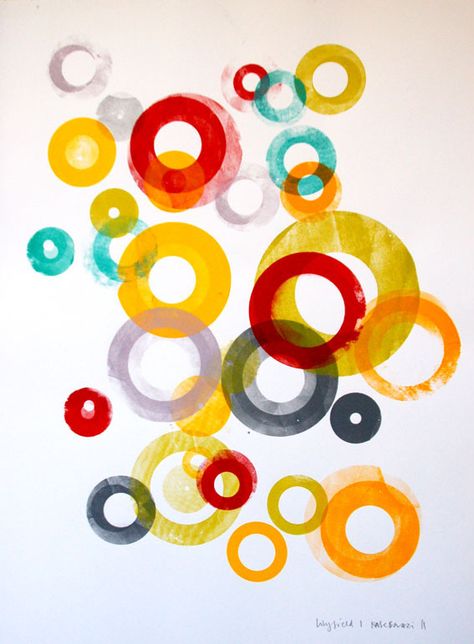 Colored Rings, Overlapping Circles, Paper Collage Art, Painting Lessons, Layout Inspiration, Design Element, Painting Inspiration, Diy Art, Abstract Pattern