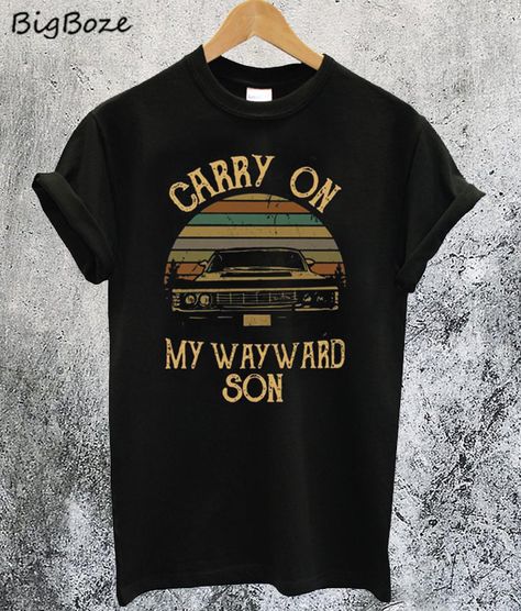 Supernatural Tshirt, Geek Shirts, Letter Print Tee, Tv Show Outfits, Wayward Son, Future Clothes, T Shirts With Sayings, One By One, Direct To Garment Printer