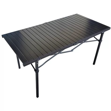 Vandue Corporation Rectangular Folding Table & Reviews | Wayfair Tv Tray Set, Folding Tables, Tv Trays, Snack Table, Table Set Up, Portable Table, Roll Top, Large Table, Tubular Steel