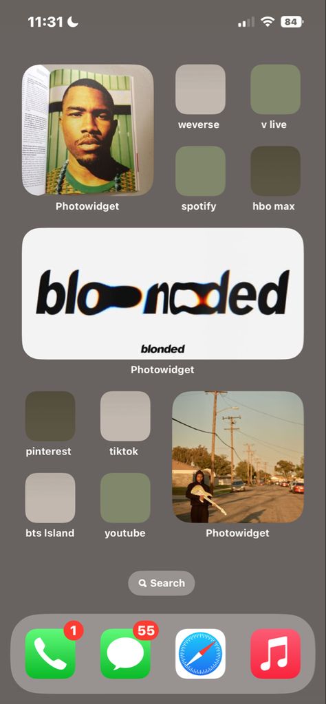 Rapper Homescreen, Widget Ideas Green, Frank Ocean Homescreen, Ocean Homescreen, Phone Obsession, King Vamp, Layout Phone, Home Screen Layout, Tyler The Creator Wallpaper