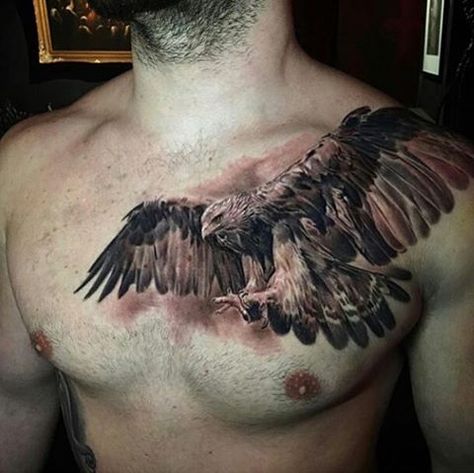 Hawk Shane Tattoo, Owl Tattoo Chest, Falcon Tattoo, Tattoo Off, Aigle Royal, Hawk Tattoo, Sick Tattoo, Eagle Tattoos, Chest Tattoo Men