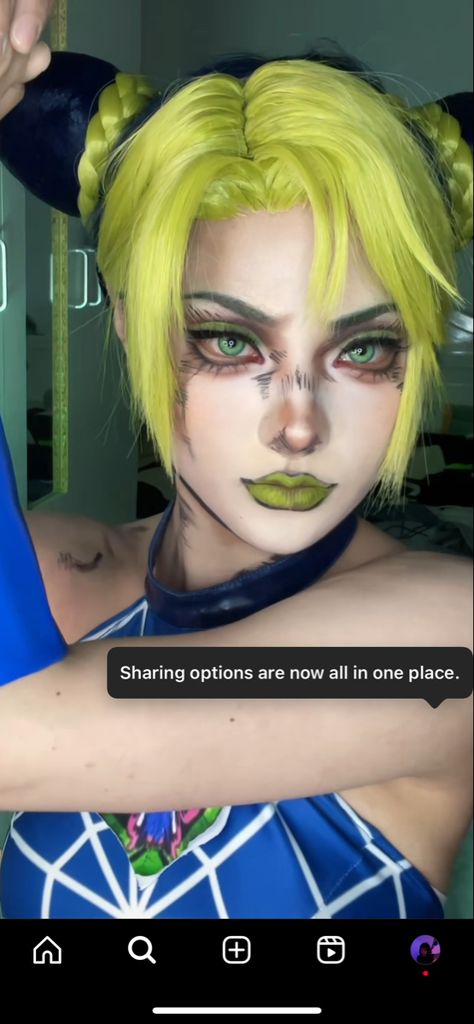 Jjba Halloween Costumes, Joylene Cujoh Cosplay, Jolene Cosplay, Jolyne Cujoh Cosplay, Jojo's Bizarre Adventure Makeup, Jolyne Kujo Makeup, Jojo Cosplay Makeup, Johnny Joestar Cosplay, Jolyne Hair