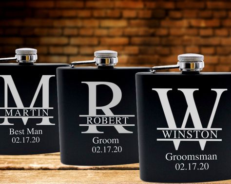 Engraved Groomsmen Gifts, Wedding Flask, Groomsmen Gifts Flask, Engraved Lighter, Flask Design, Groomsmen Proposal Gifts, Groomsmen Flask, Custom Flask, Engraved Flasks