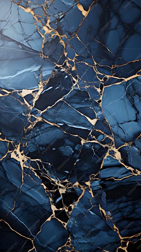 Marble Digital Art, Dark Blue Marble Wallpaper, Blue Marble Texture, Default Wallpaper, Marble Wallpapers, Blue And Gold Wallpaper, Blue Marble Wallpaper, Premium Aesthetic, Marble Blue