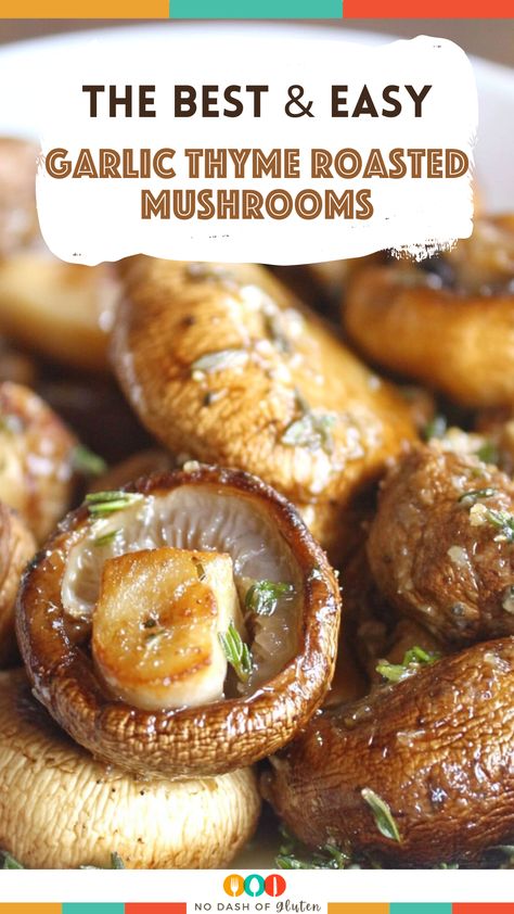 Garlic Thyme Roasted Mushrooms Rosemary Mushrooms, Best Spaghetti Recipe, Mushroom Appetizers, Baked Mushrooms, Gluten Free Sides Dishes, Roasted Mushrooms, Homemade Cake Recipes, Best Side Dishes, Spaghetti Recipes