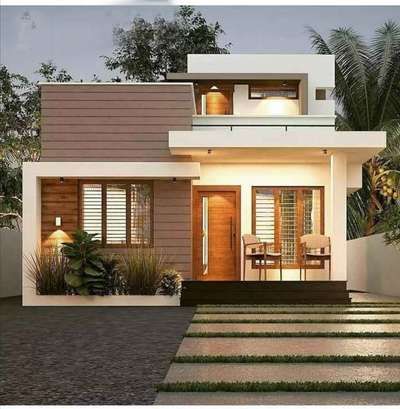 Exterior Designs by Contractor Kumawat Construction Building Materials, Jaipur | Kolo Sitout Designs Modern Kerala, Simple House Exterior Design, Small House Design Kerala, Indian House Exterior Design, House Outer Design, Small House Layout, Small House Front Design, Small House Design Exterior, Interior Design Your Home