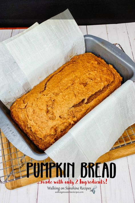 2 Ingredient Pumpkin Bread, Recipe For Pumpkin Bread, Can Pumpkin Puree, Canned Pumpkin Recipes, Can Pumpkin, Healthy Pumpkin Bread, Pumpkin Muffins Easy, Pumpkin Bread Easy, Pumpkin Bread Pudding