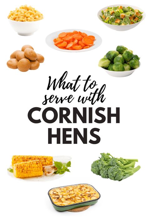 A dinner of tasty Cornish hen deserves great sides. We've come up with the best veggies, breads, and salads that pair perfectly with your little chicken. Great Sides, Cornish Game Hen Recipes, Best Veggies, Cornish Hen Recipe, Delicious Side Dishes, Cornish Hen, Roasted Red Potatoes, Cornish Hens, Easter Dinner Recipes