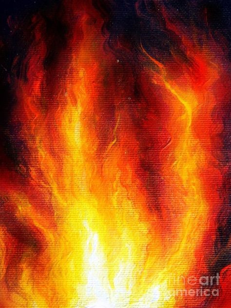 Fire Painting Tutorial, How To Paint Fire Acrylic, Fire Painting Ideas, How To Paint Flames, Fire Painting Acrylic Easy, How To Paint Fire, Firestorm Art, Fire Art Drawing, How To Draw Fire