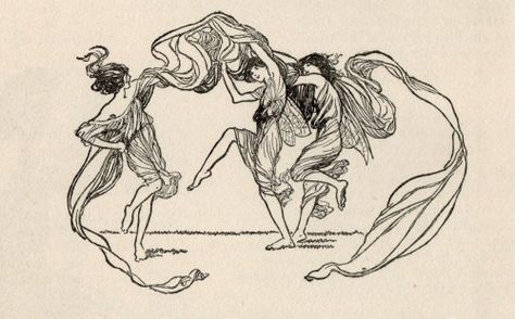 One of Claude Arthur Shepperson’s illustrations of fairies, from Princess Mary’s Gift Book. Cottingley Fairies, Fairies Photos, Hedge Witch, Engraving Illustration, Fairy Tattoo, Herons, Arte Inspo, Future Tattoos, Cute Tattoos