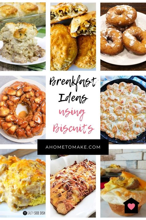 25 of the Best Breakfast Ideas with Biscuits to Make Your Mouth Water Breakfast Idea With Biscuits, What To Serve With Biscuits, Quick Breakfast Ideas With Biscuits, Breakfast Ideas With Pillsbury Biscuits, Breakfast Pillsbury Biscuits, Breakfast Biscuits Ideas, Leftover Biscuits Recipes, Grand Biscuit Recipes Breakfast, Biscuit Topping Ideas