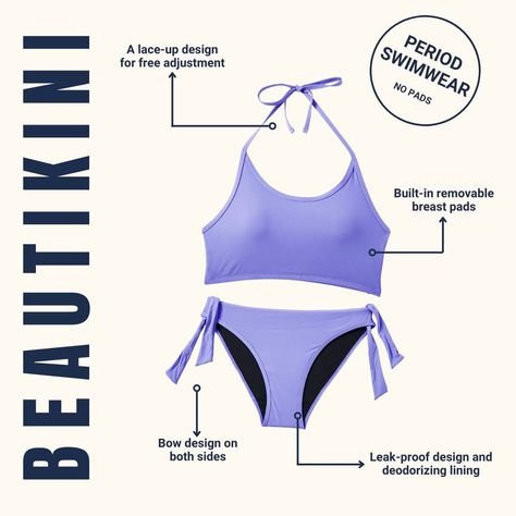 Step up your swim game with Beautikini! 🌊🚀 Unleash the power of innovation with our revolutionary period swimwear. Adjust for the perfect fit with our lace-up design, enjoy the elegance of side bows, and rely on the comfort of removable pads. Our leak-proof technology is here to change the way you swim on period days. Dive in with confidence! #BeautikiniRevolution #SwimInnovation #PeriodPower #PeriodSwimwear #SwimConfident #Beautikini #ConfidenceInEveryDive #beautikini #Swimwear #periodswim... Swimming Games, Period Swimwear, Period Days, Swimmer Problems, On Period, Bow Design, Leak Proof, Dive In, Step Up