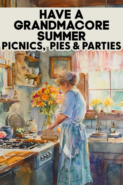 Embrace the warmth and whimsy of a grandmacore summer with our essential tips and tricks. Whether you're looking to add a touch of vintage flair to your wardrobe or find the perfect recipe for a retro picnic, our guide has everything you need to create lasting memories. Country Grandmother Aesthetic, Old Fashion Home Decor, Homemaking Aesthetic, Vintage Summer Aesthetic, Cottage Core Summer, Grandmacore Aesthetic, Granny Chic Decor, Designing A Garden, Garden From Scratch