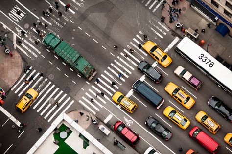 nyc streets from above by navid baraty (6) Pictures Of New York, New York From Above, Manhattan Map, New York City Photos, Traffic Signal, New York Pictures, Nyc Street, Aerial Drone, New York Street