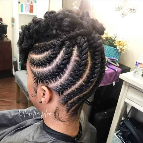 Natural Hair Braided Updo For Black Women, Natural Braided Updo, Natural Hair Flat Twist Styles, Cornrows And Twists, Natural Hair Flat Twist, Flat Twist Styles, Natural Crown, Cabello Afro Natural, Flat Twist Hairstyles